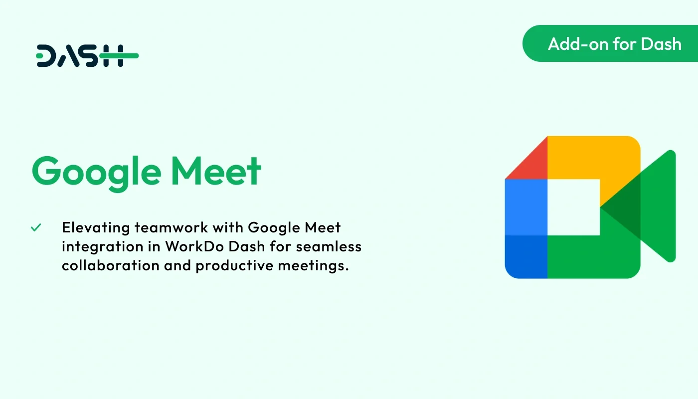 Google Meet –WorkDo Dash SaaS Calender  Management Add-On