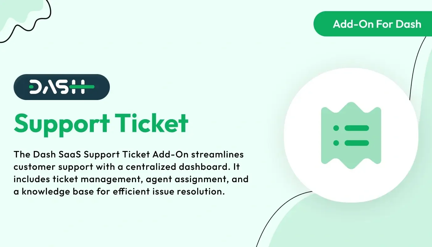 Support Ticket – WorkDo Dash SaaS Operation Add-On