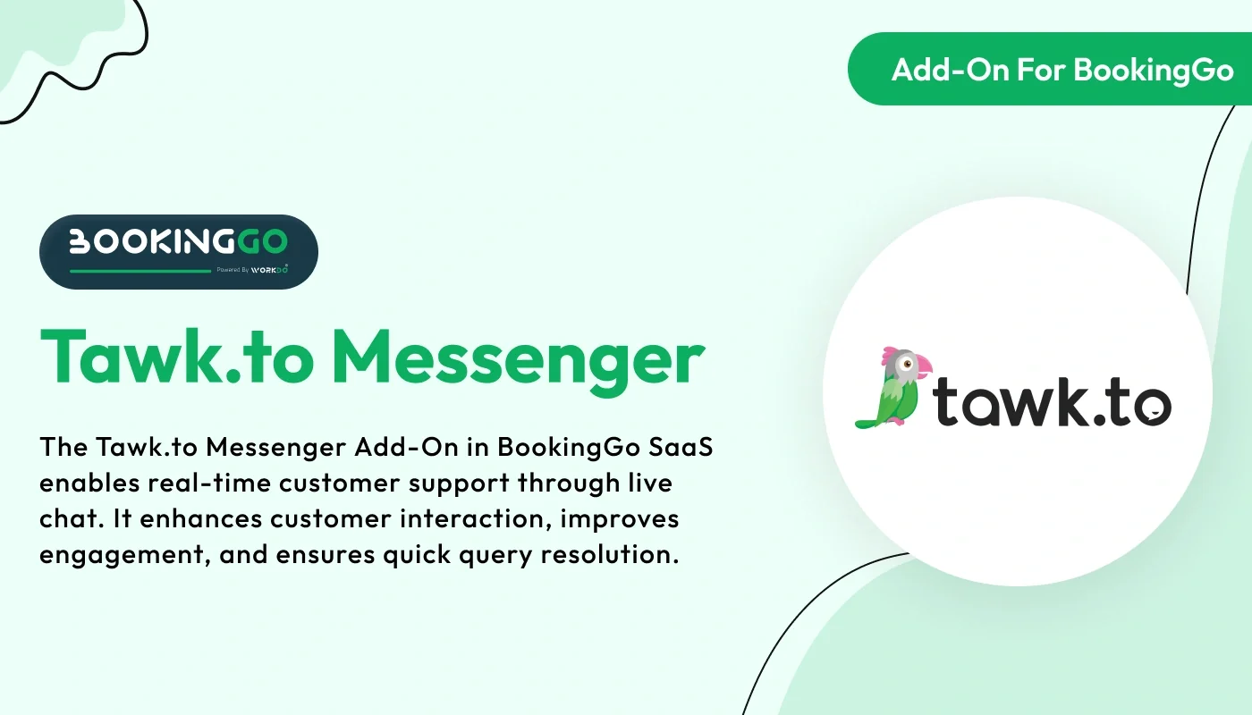 Tawk.to Messenger - BookingGo SaaS Add-On