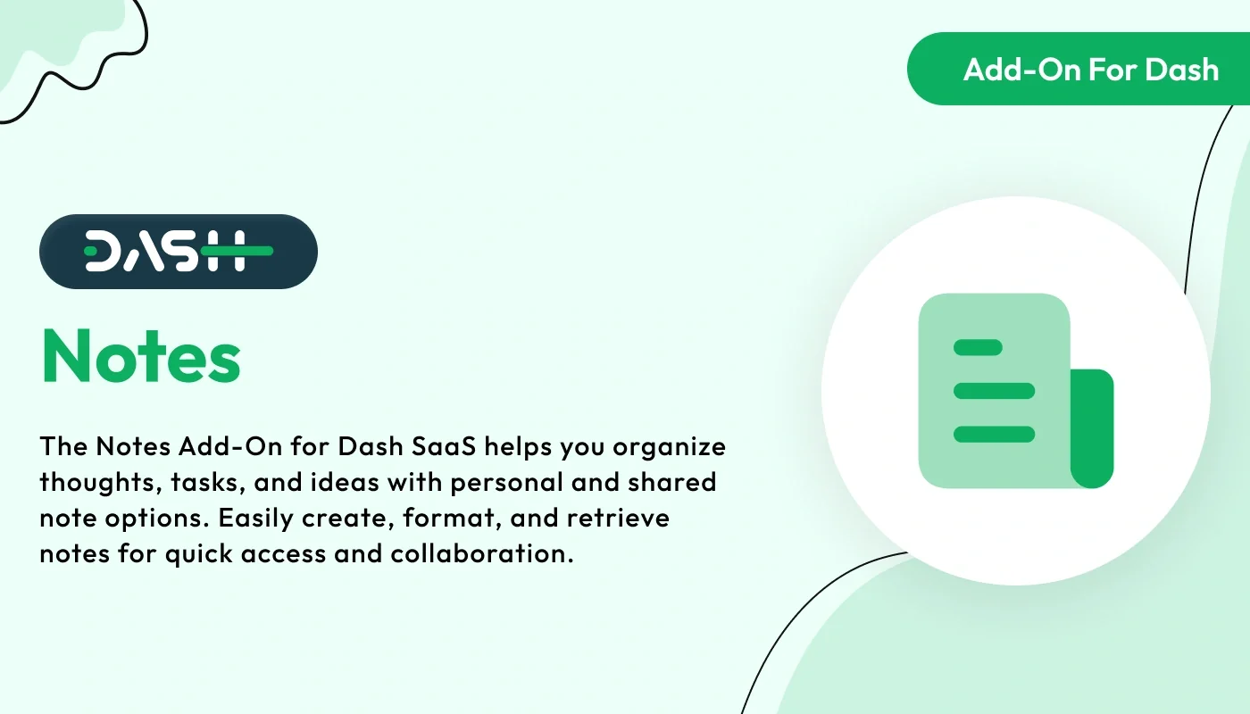 Notes – WorkDo Dash SaaS Mobility Add-On