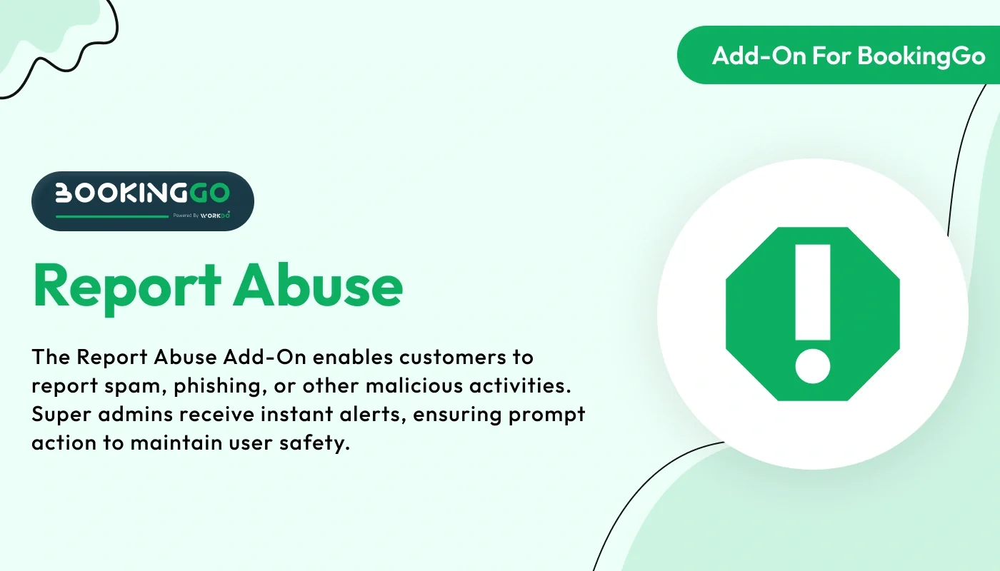 Report Abuse - BookingGo SaaS Add-On