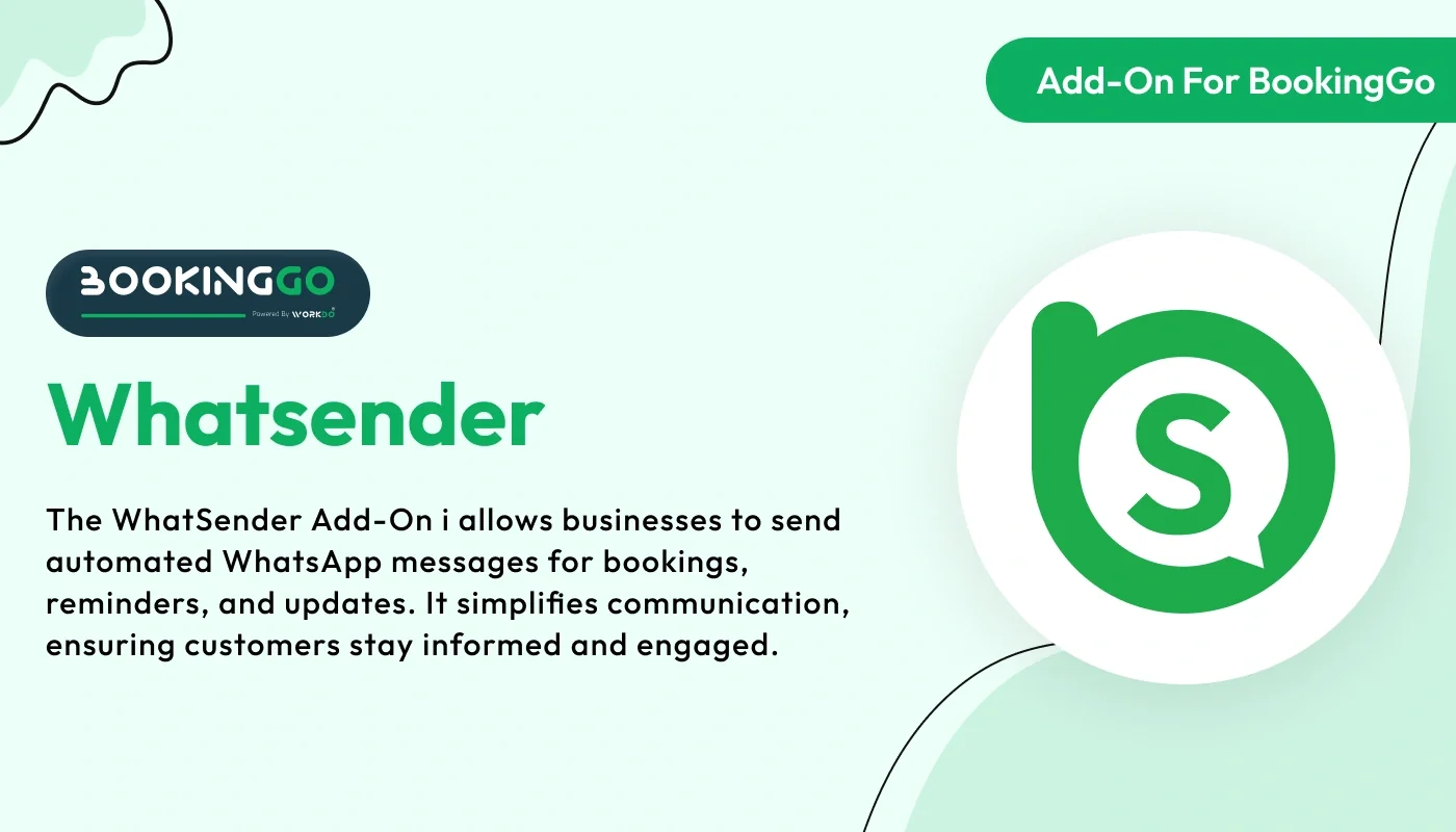 Whatsender - WorkDo BookingGo SaaS Add-On