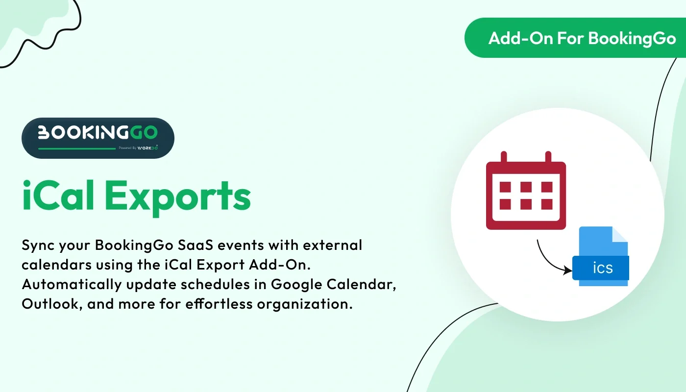 iCal Exports -BookingGo SaaS Add-On