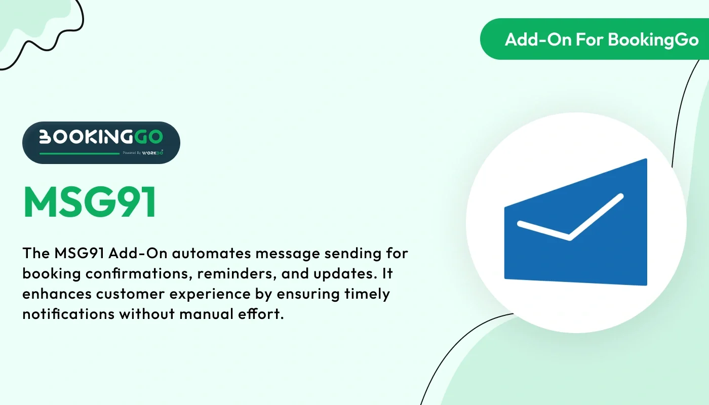 MSG91 - WorkDo BookingGo SaaS Add-On
