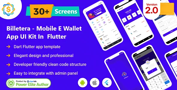 Billetera - Mobile eWallet App UI Kit in Flutter