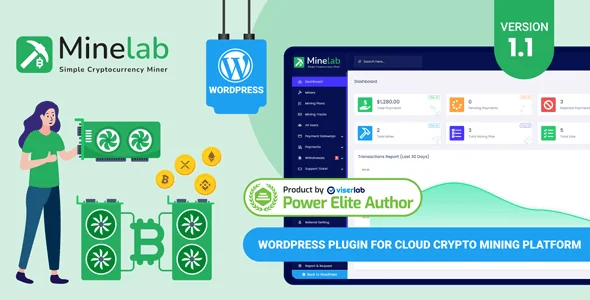 MineLab - Cloud Crypto Mining WordPress Plugin