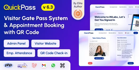 QuickPass - Appointment Booking & Visitor Gate Pass System With Qr Code