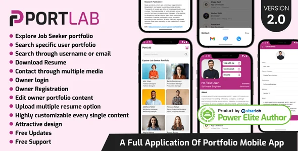PortLab - Portfolio Mobile App