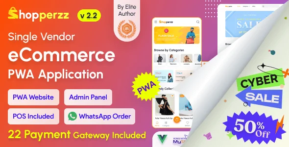 Shopperzz - PWA eCommerce CMS with POS & WhatsApp Ordering | Inventory Management
