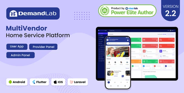 DemandLab - Multivendor Home Service Platform | Flutter App + Admin Panel + Provider Panel