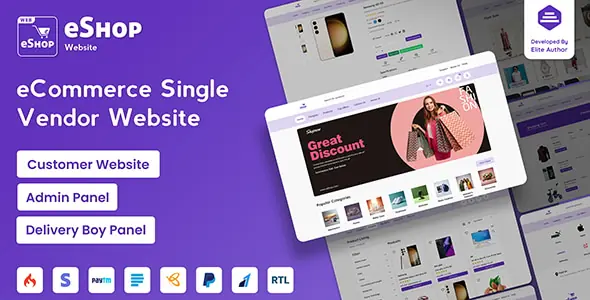 eShop Web- eCommerce Single Vendor Website