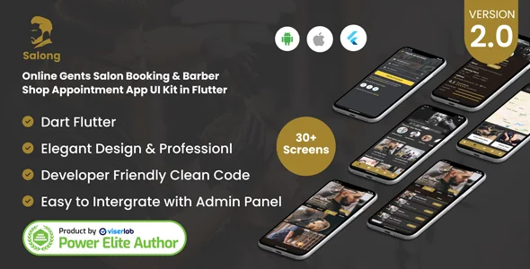 Salong - Online Salon Booking and Barber Shop Appointment App UI Kit