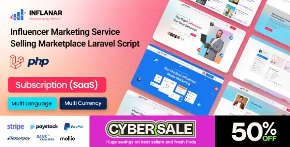 Inflanar - Influencer Marketing Service Selling Marketplace Laravel Script