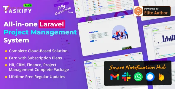 Taskify SaaS - Project Management System in Laravel