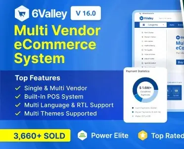 6Valley Multi-Vendor eCommerce CMS - Complete eCommerce Mobile App, Website, Seller and Admin Panel