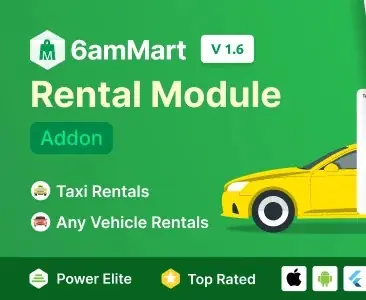6amMart Car Rental Module Addon