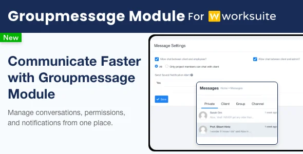 Group Message Module for Worksuite