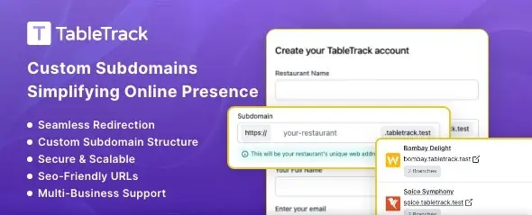 Subdomain Module for Tabletrack