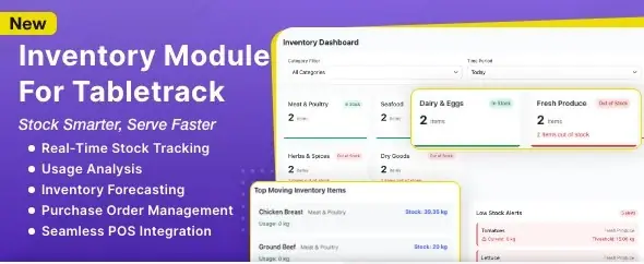 Inventory Module for Tabletrack