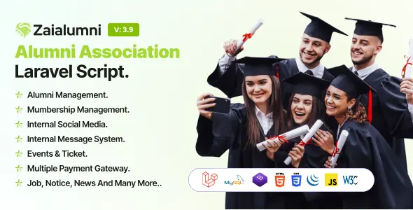 Zaialumni - Alumni Association Laravel Script / Alumni Management Software