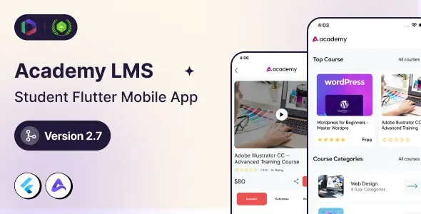 Academy LMS Student Flutter Mobile App